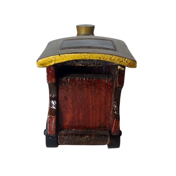 Vintage Handmade Wooden Train Engine Railroad Locomotive - Picture 4 of 5